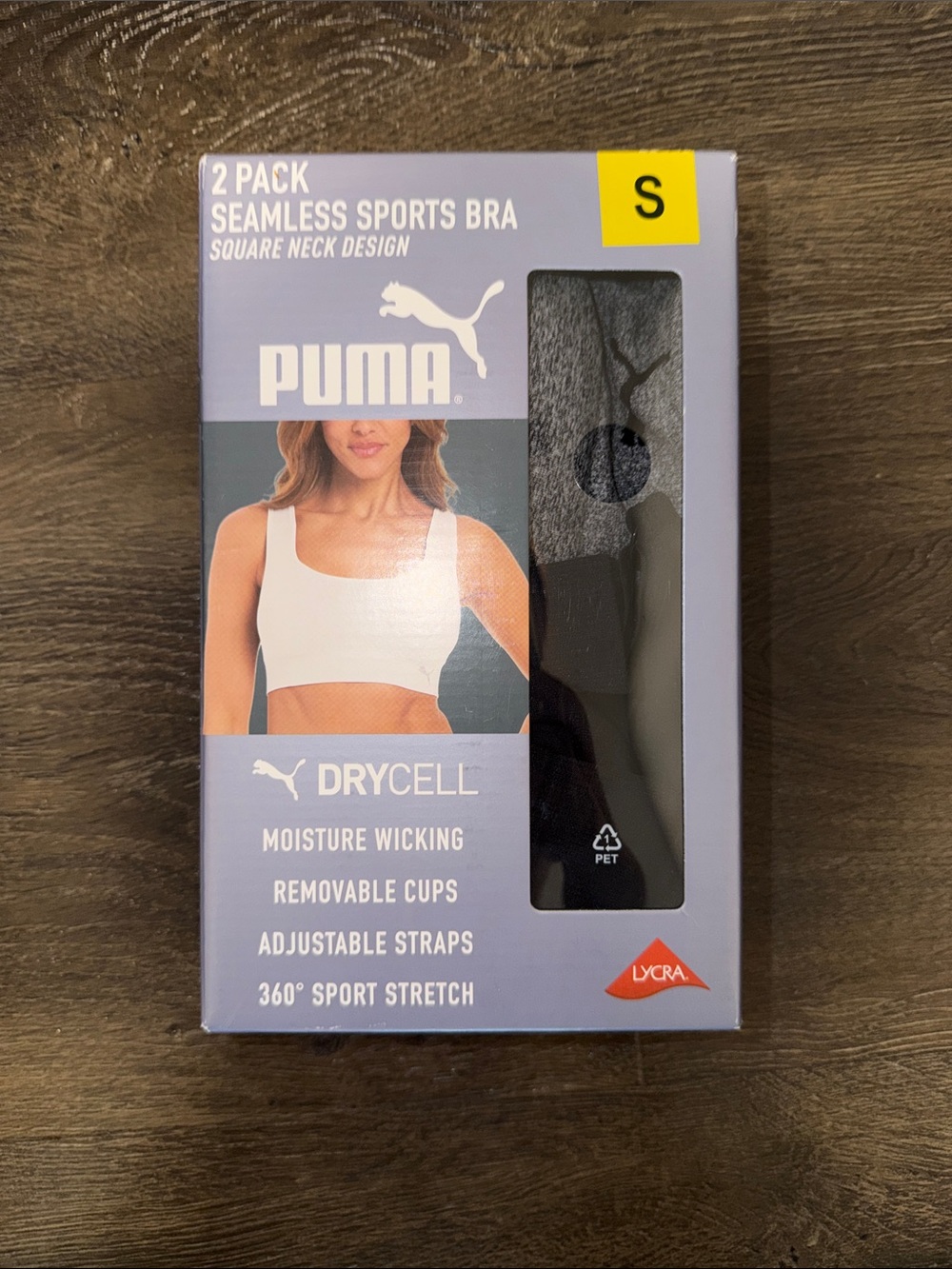 Puma Seamless Sports Bra 2-Pack - Black & Heather Gray